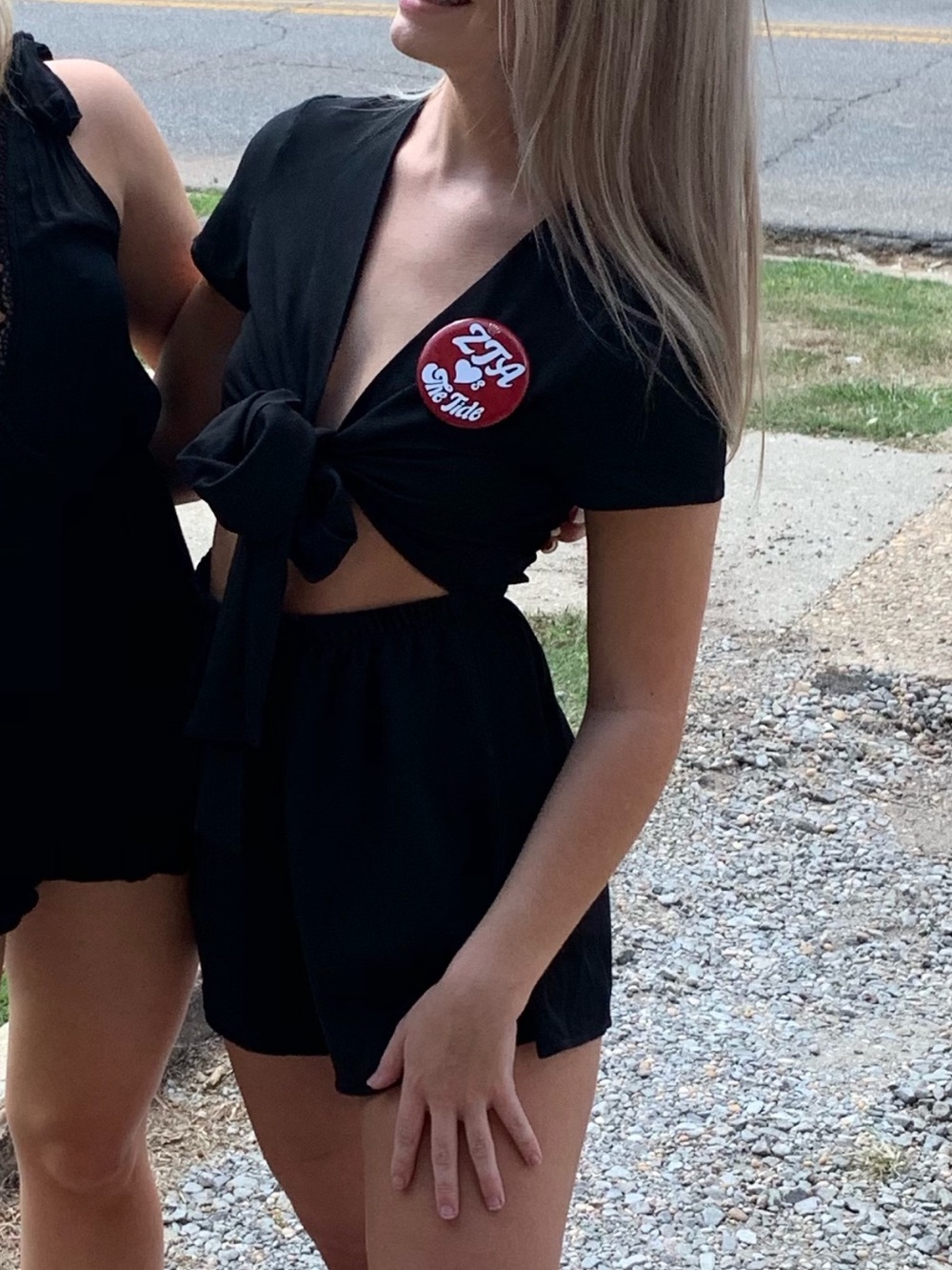 Princess Polly Black tie romper